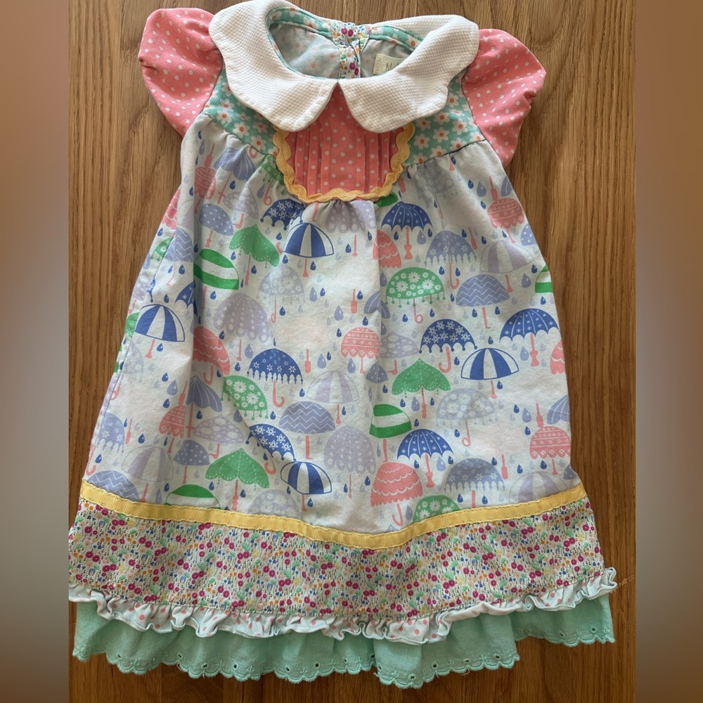 Matilda Jane Pink and Blue Umbrella Dress